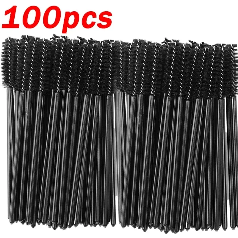 Black Eyebrow Perm Makeup Brush Disposable Eyelash Extension Brow Comb Professional Mascara Wands Applicator Spoolers Tools