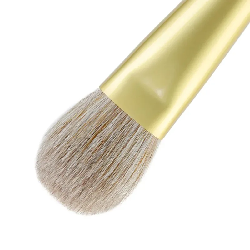 SD02 Professional Handmade Make Up Brush Flat Round Contour Blush Highlighter Brush Soft Goat Red Fox Hair Makeup Brushes — image 3