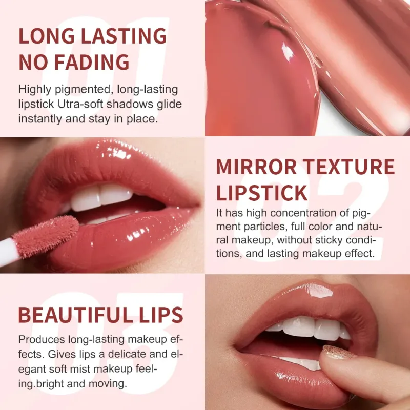 Long Lasting Plumping Lip Gloss Moisturizing Waterproof Non Stick Cup Water Gloss Liquid Lipstick Mini Lip Gloss Makeup Cosmetic — image 5