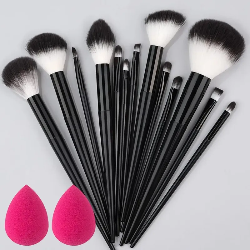 10/14Pcs Makeup Brushes Set EyeShadow Foundation Women Cosmetic Loose Powder Blush Super Soft Blending Make Up Brush Beauty Tool — image 12