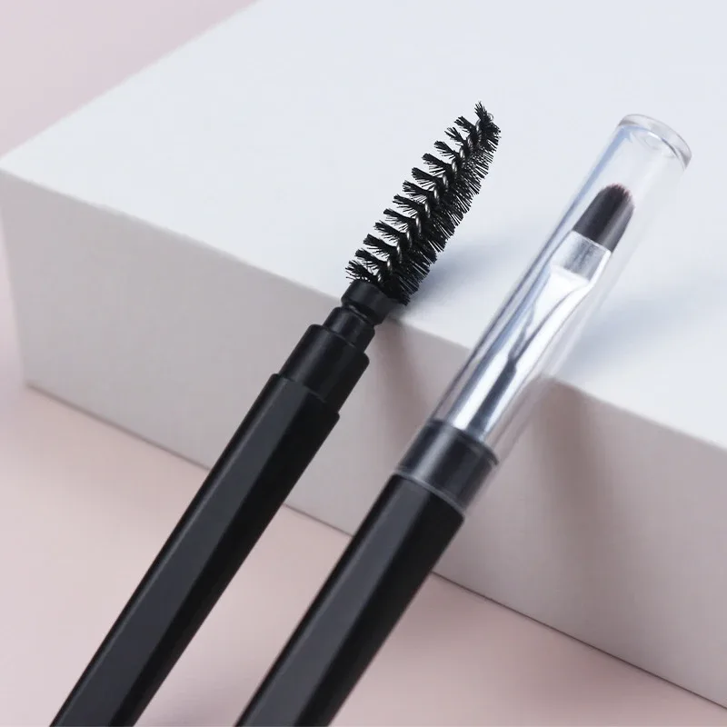 ★▲1PC przenośne pędzle do makijażu cieni do powiek rozmiar podróżny pędzle do makijażu brwi silikonowe Glit niezbędne narzędzia kosmetyczne z pokrywką — image 3