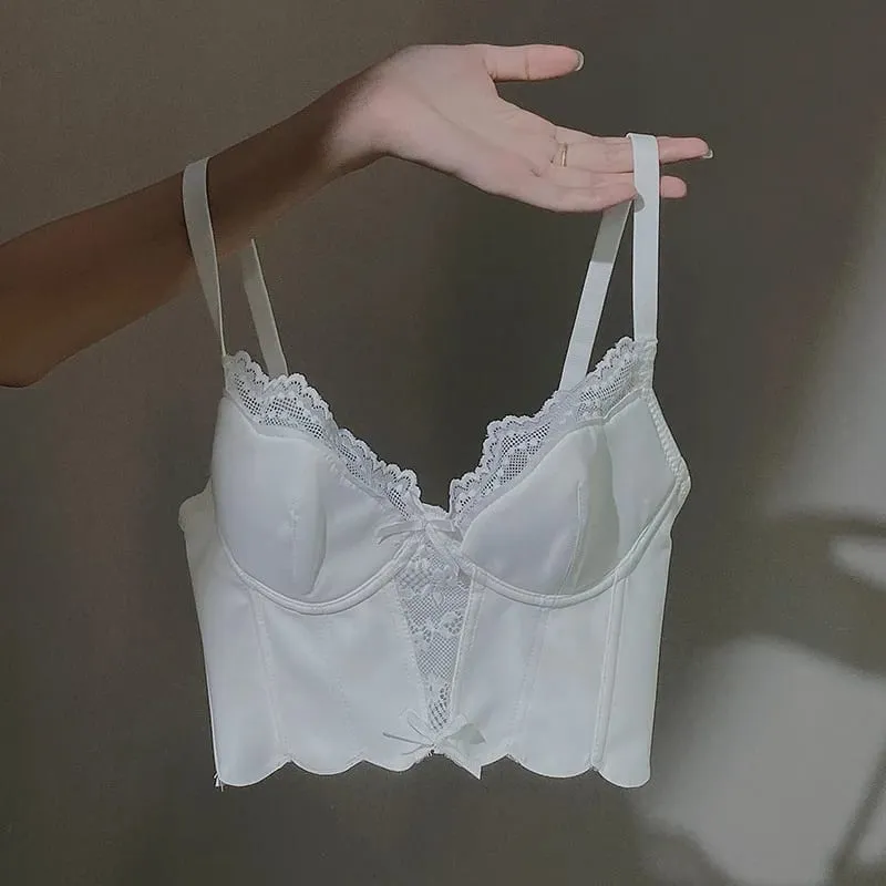 Thin Underwear Women's Push-Up No-Wire Sexy Lace Fishbone Bra — image 9