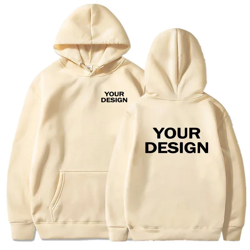 Sweat à capuche à manches longues pour hommes et femmes, imprimé personnalisé, ample, tenue décontracté, couleur unie, personnalité, Streetwear — image 6