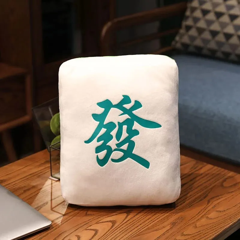 Hot 1pc Creative Mahjong Pillow Cushion Chinese Plush Toy Car Chair Backrest Mahjong Dice Funny Nap Pillow Sofa Home Decor Gift — image 21