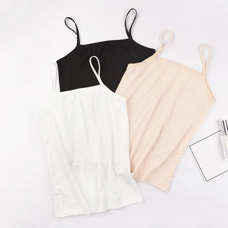 Effen Kleur Mouwloos Hemdje Vest Casual Basic Slanke Tank Top Alle Match Dagelijks Dames Zomer Mode Streetwear Tops Ondergoed — image 15