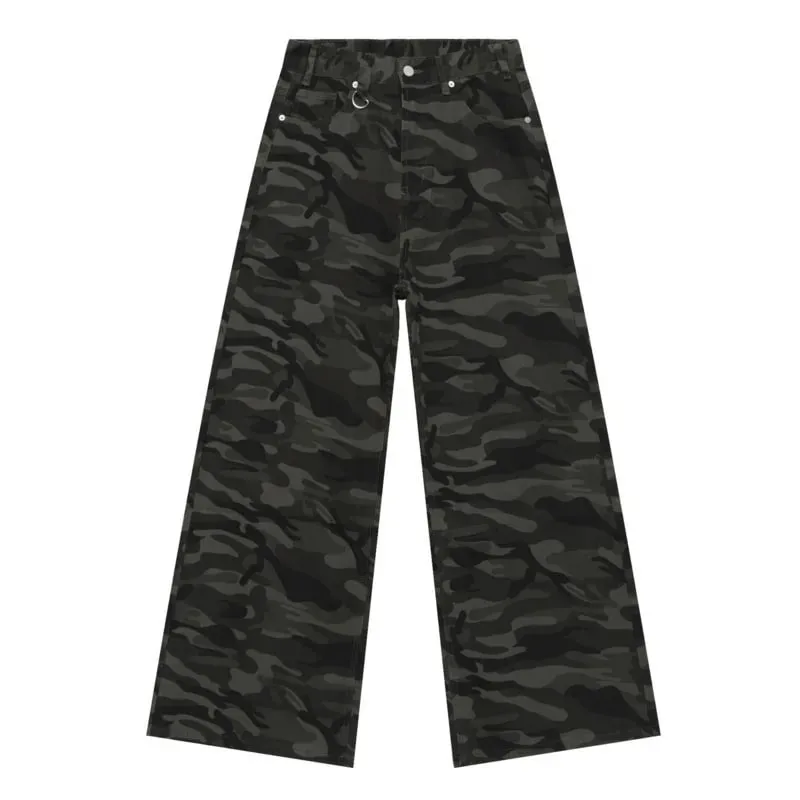 Summer Men's Denim Pants Old Blue Washed Male Jeans Straight Casual Menwear Loose Wide Leg Trousers New Fashion 9C354 — image 16