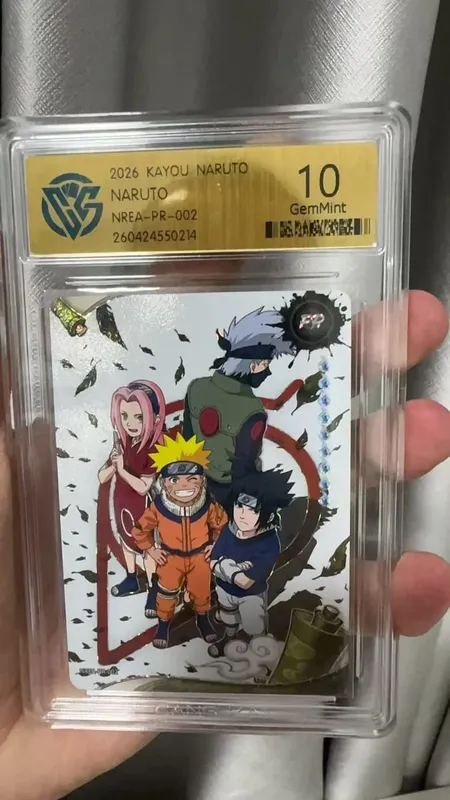 Naruto Cardภาษาอังกฤษรุ่นPR-001PR-002 PRISTINE-10.0 แท้KAYOU Rating Card — image 9