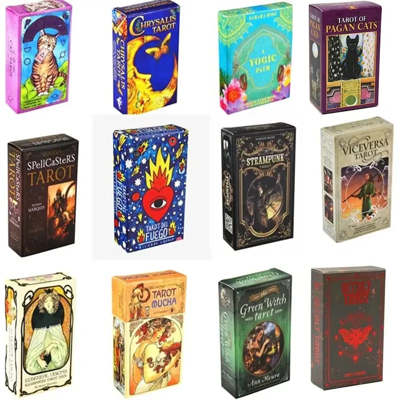 Cartes de Tarot de Style 400, Oracle doré, Art Nouveau, la sorcière verte, universelle, celtique, Thelema, Steampunk, jeux de société — image 1