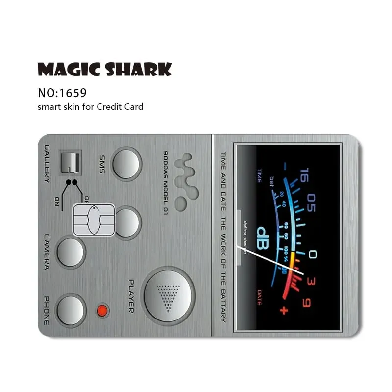 2026 New Magic Shark Anime Money Charge 404 Error ID Game Machine Film Skin Sticker for Debit Bank Credit Card — image 27