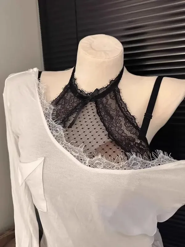 Halter Neck Push Up Bra - Latex Lace Bralette for Small Bust Voluptuous Lift & Pure Seduction Wireless Lingerie Cover Bra — image 2