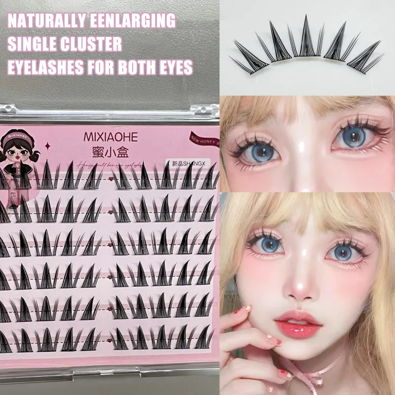 Natural DIY Lash Extension Manga Korean Style 11-13mm DIY W Shaped Cluster Segmented Lashes for Eye Makeup Eyelashes Supplies — image 4