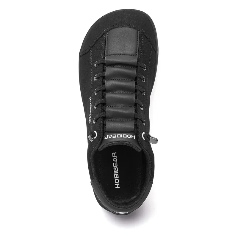 Wide Toe Barefoot Shoes for Unisex Minimalist Canvas Sneakers Lightweight Adjustable Slip On Walking Shoes