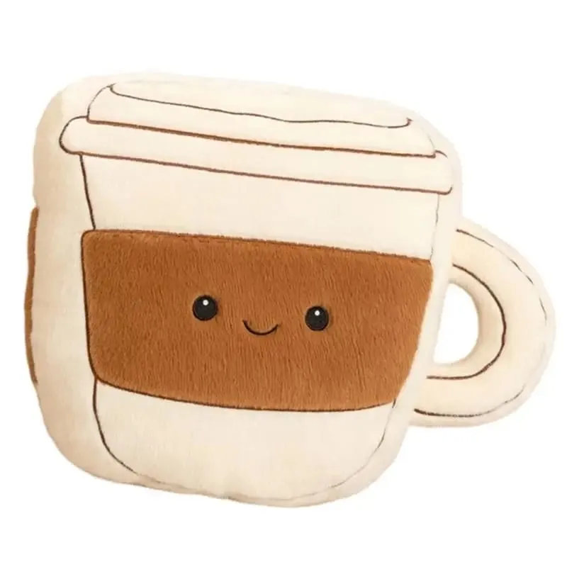 U13F Coffee Bean Plush Doll Soft Short Plush Pillow with PP Cotton Filled Decorative Throw Pillow for Bedroom Couch Desk — image 7