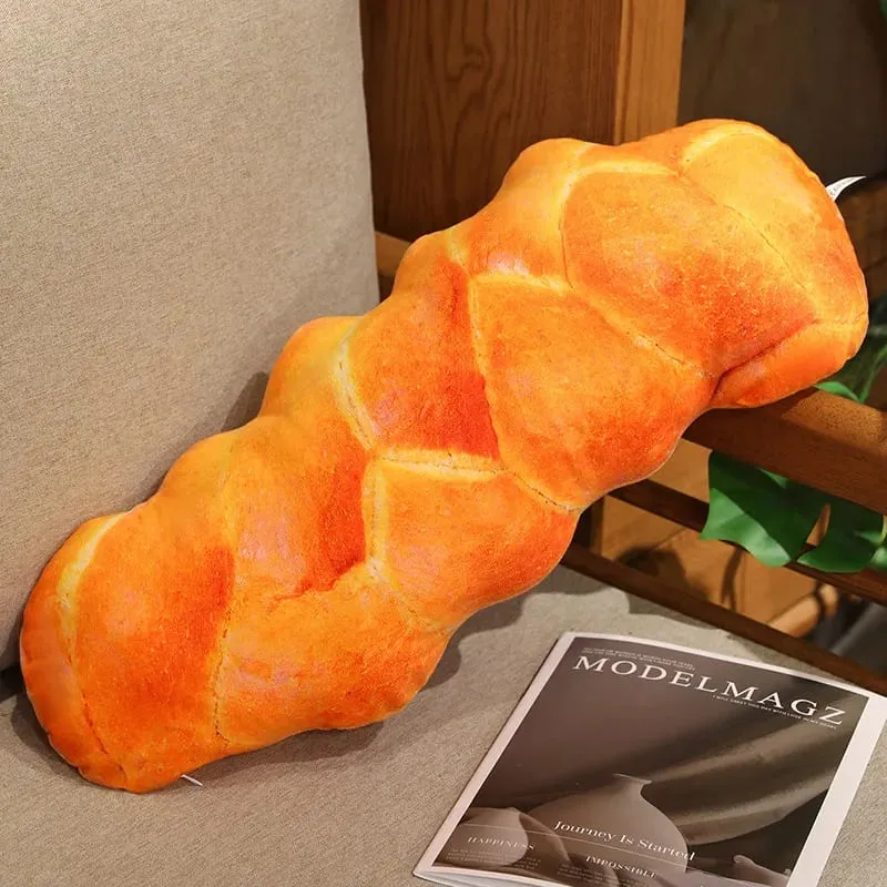 20/40/60cm Simulation Bread Plush Pillow Stuffed Baguette Croissant Hot Dog Toasted Bread Plushie Food Cushion Home Decor Gift — image 12