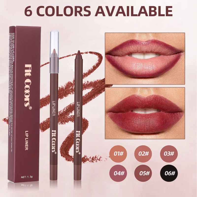 6 Colors Waterproof Matte Lipliner Pencil Black Red Contour Tint Lipstick Long Lasting Non-stick Cup Moisturising Lips Makeup — image 6