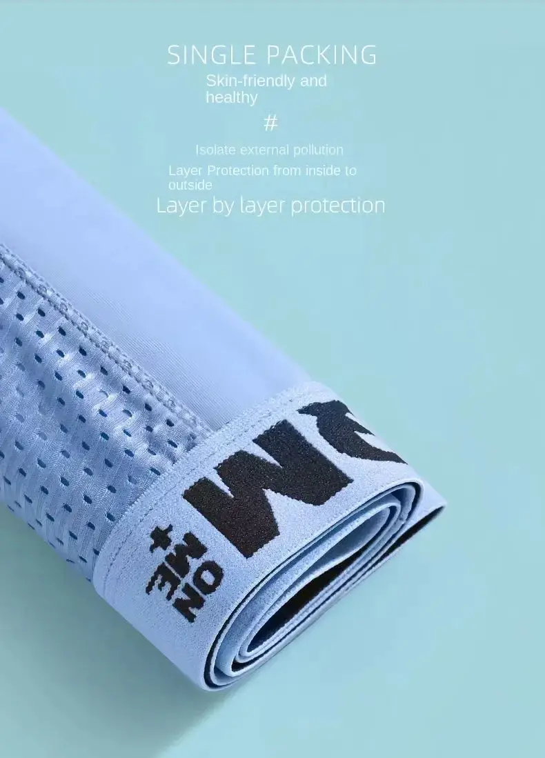 1pcs Mesh Ice Silk Boxer Shorts Men's Underwear FASQM Underpants Breathable Sexy Slim Panties Bamboo Lingerie Plus Size L-6XL — image 13