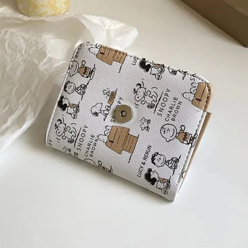 Snoopy Purse Anime Cartoon Short Coin Wallet High Value Cute Zipper Student ID Holders Multi Slot Bag Women Men Birthday Gifts — image 4