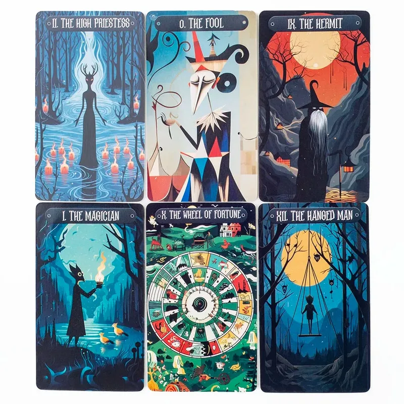 Hot Sales Strange World Tarot 78 Cards Deck Fate Divination Tarot Cards Fortune Telling Card Games Party Board Game 10.4*6 CM