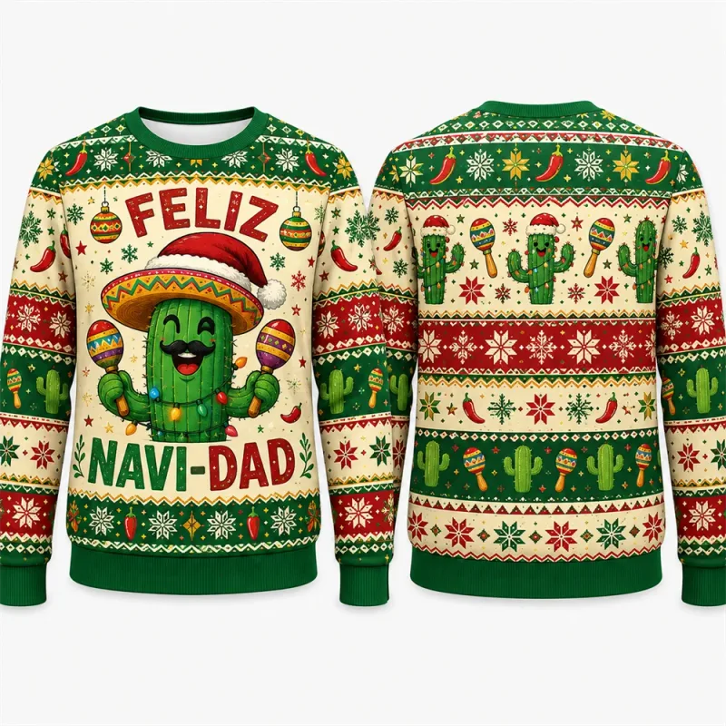 I Am The Tree Cat Julesweatshirt 3D-grafik Rundhals Langærmet Mænd Kvinder Funny Ugly Xmas Holiday Party Autumn Pullover