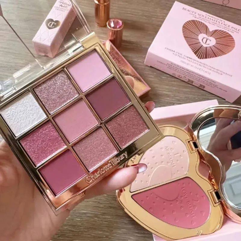 New CT Nature Easy To Color Aesthetic Scenery Eye Shadow Starlight Pink Soft Light Bicolor Disc Two Color Heart Blush Cosmetics — image 1