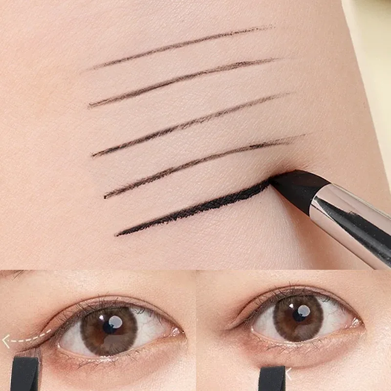 Eyebrow Eyeliner Brush Professional Multi-purpose Silicone Flat Blade Eyeliner Brush Precise Detail Brow Contour Makeup Brushes — image 2