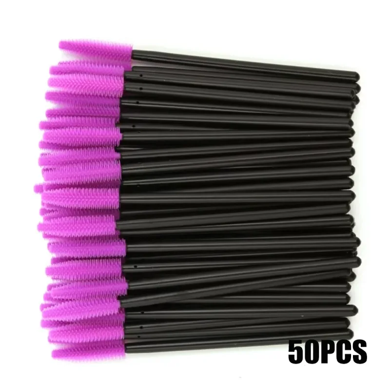 50/100pcs Eyelash Brush Silicone Eyelashes Brushes Mascara Wands Applicators For Woman Lash Eyebrows Cosmetic Makeup Tool — image 10
