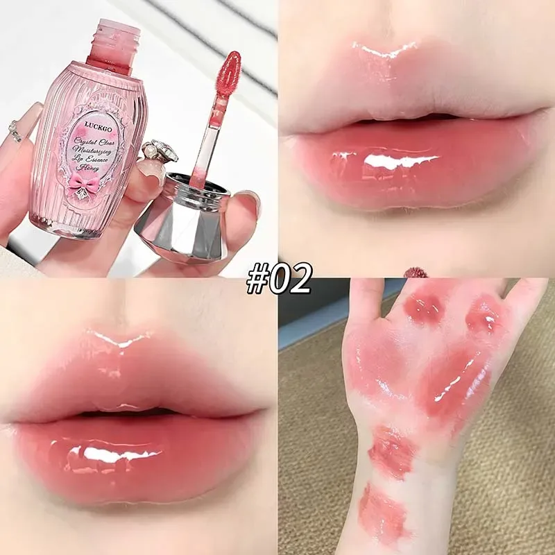 Vase Shape Water Light Lip Glaze Mirror Lipstick Lip Gloss Hydrating Moisturizing Coloring Long Lasting Autum Winter Lipstick — image 7