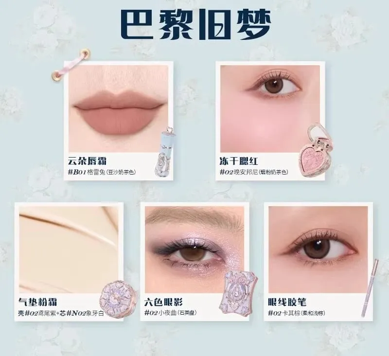 Flower Knows Knight Unicorn Bonnie Rabbit Garden Delicate Blush Eyeshadow Lip Gloss Face Setting Full Face Set — image 9