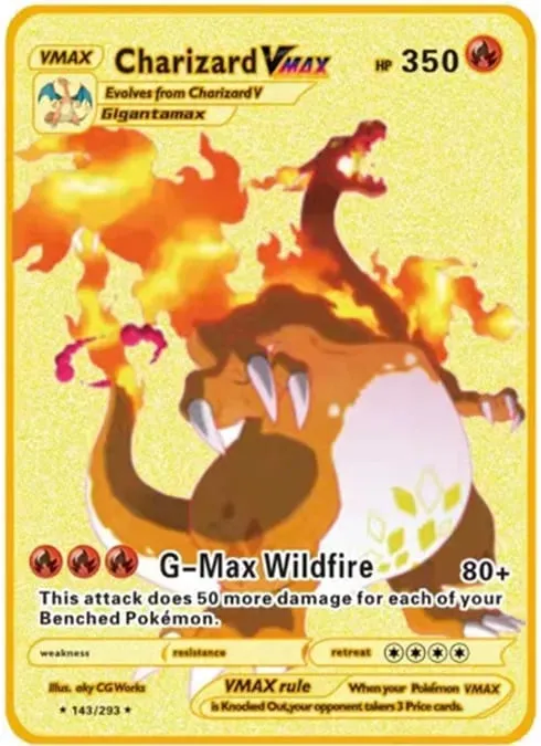 English Version Pokemon Metal Card Anime Figure Pikachu Charizard Mewtwo Battle Trading Game Collection Cards Model Toy Gifts — image 19