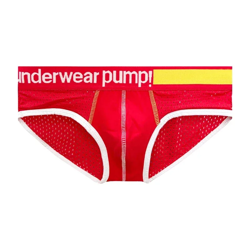 남자의 낮은 허리 슬리밍 메쉬 팬티 U 볼록한 주머니 탄성 허리띠 통기성 다채로운 Jockstrap 속옷