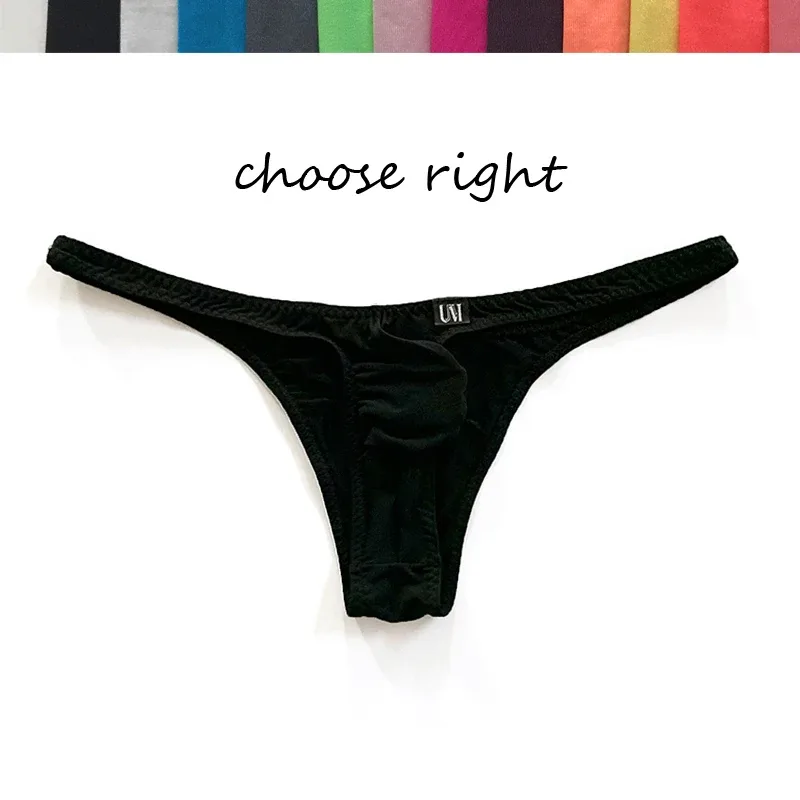 Ultra Thin Ice Briefs for Ultra-low Waist Sexy Men, U Protruding Bag, Hot Selling Men's Tight Half Bag Buttock Briefs — image 4