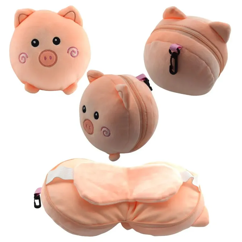 2-in-1 Cute Travel Pillow Eye Combo for Airplane train Car or Outdoors Kids Neck Pillow Toddler Neck Pillow For Travelin — image 3