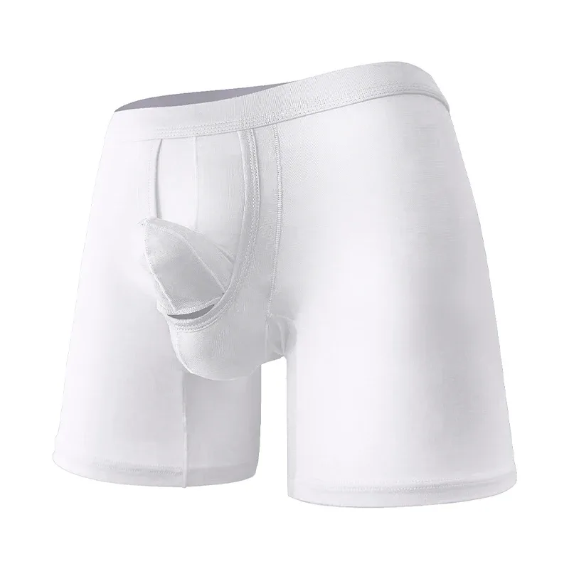 Men's Boxers Shorts Cotton L Underwear Man Breathable Pouch Panties Middle Long Leg Underpants Male Cueca Hombre