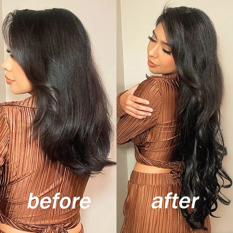 Synthetic 24Inch 16 Clips In Hair Extensions 7Pcs/Set Long Wavy Hairstyles Blonde Brown Heat Resistant Hairpiece For Women — image 5