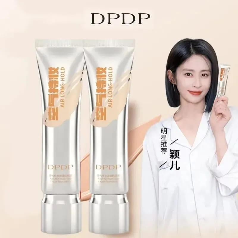 30ml DPDP Long-wear Liquid Foundation with F4 Dual-ended Makeup Brush Set - Base Cosmetic Applicator for Long Lasting Coverage