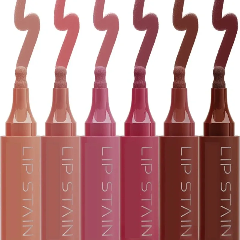 6 Colors Liquid Lip Liner Pencil Long Lasting Nude Lipstick Matte Lip Liner Stick Non-stick Cup Natural Lips Contour Pen Makeup — image 7
