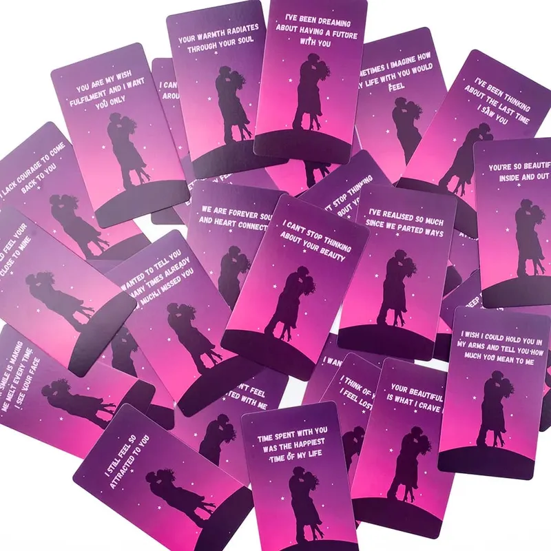 64 cartas amantes mensagens oracle cartões para festa de família alta qualidade fortuna dizendo cartas de adivinhação baralho jogo de tabuleiro 10.3*6cm — image 6