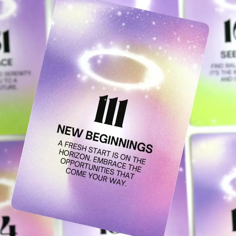 Angel Numbers Oracle Deck 10.4*7.3cm To Receive Divine Guidance 40 Pcs Numerology Cards — image 2