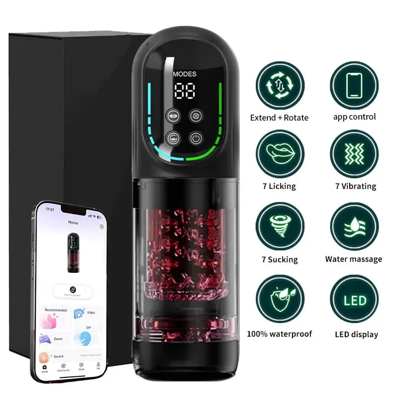 Automatic Thrusting Rotating Male Masturbator Licking Stroker Sucking Blowjob 100% Waterproof Pennis Pump Adult Sex Toys For Men — image 10