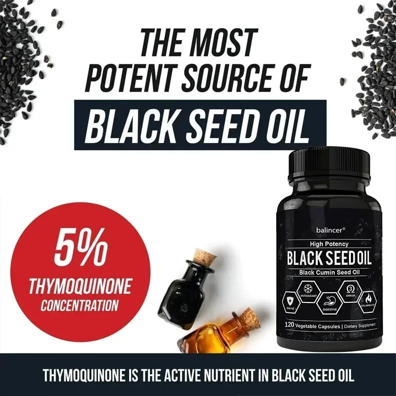 Black Cumin Seed Oil - Supports Immune Cardiovascular Hair Skin Digestive & Respiratory Health Promoting Overall Well-being — image 3