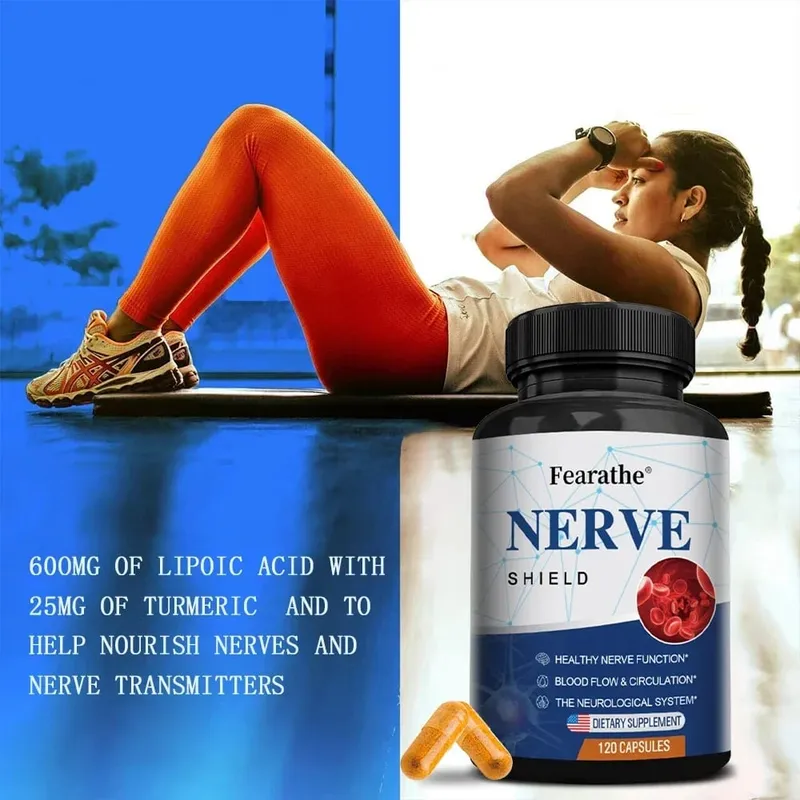 Nerve Support Supplements - Supports Healthy Nerve Function and Neurotransmitters Blood Flow Circulation