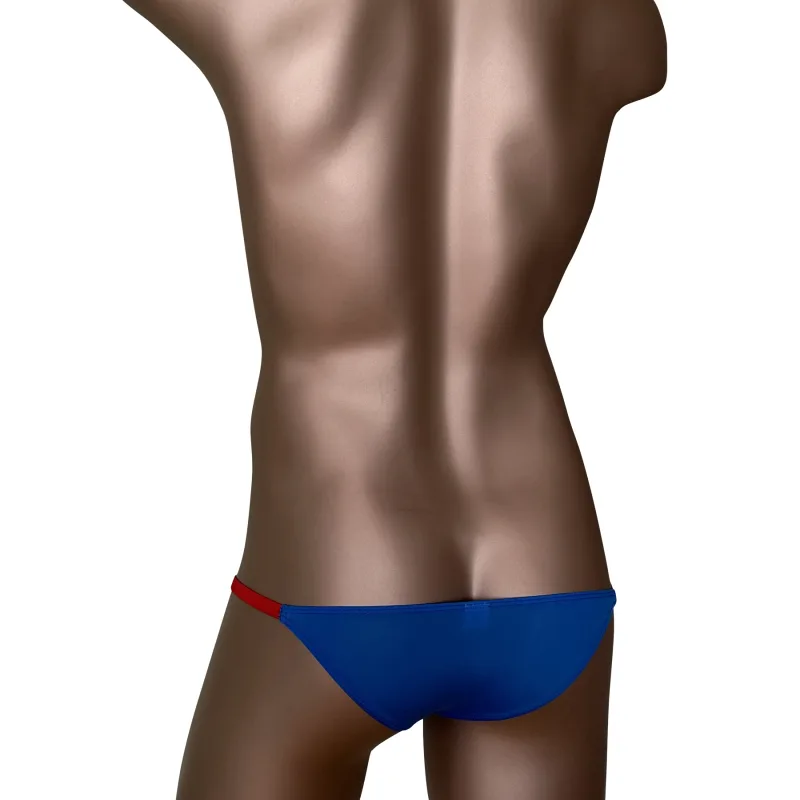 Men's Low-Waisted Color Contrast Briefs Ice Silk Protruding Translucent Stereoscopic Bag Sexy Underwear — image 7