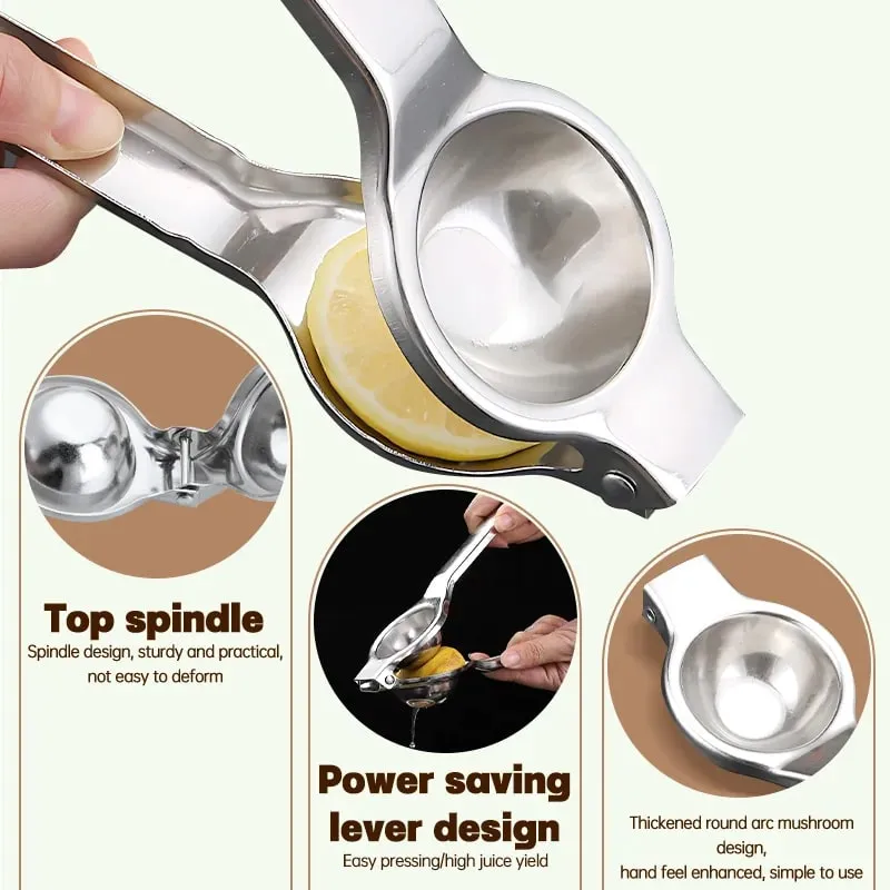 Stainless Steel Manual Juicer Household Fruit Lemon Manual Juicer Kitchen Lemon Squeezer Large Manual Citrus Press Juicer