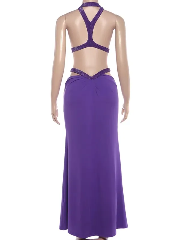 Weird Puss Elegant Rygløs Kjole Kvinder Y2K Patchwork Sparkle Bandage Uregelmæssig Ærmeløs Sexet Strandferie Hottie Vestidos — image 6