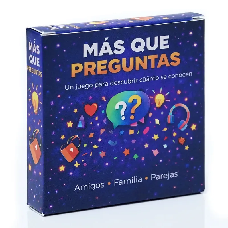 Español Mas Que Preguntas Juego de Cartas de Preguntas para Amigos Familia y Parejas Juego de Mesa Conversacional — image 1