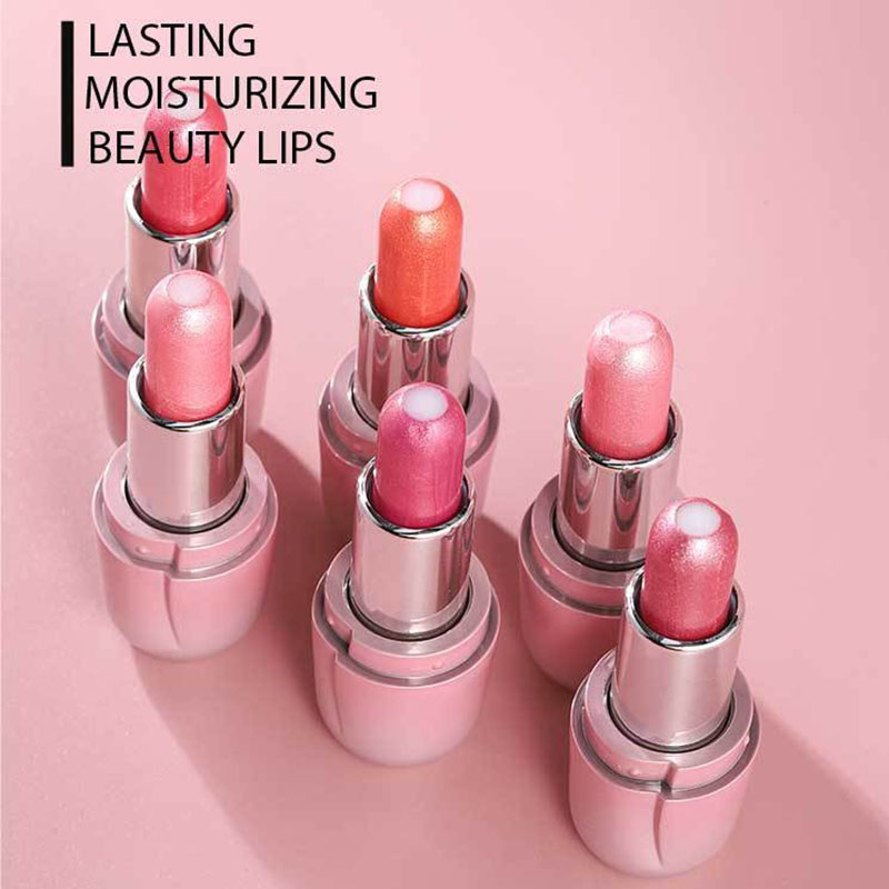 6 Colors Pearlescent Mirror Jelly Lipstick Waterproof Long Lasting Matte Velvet Shiny Sandwich Lip Stick Balm Makeup Cosmetics — image 5