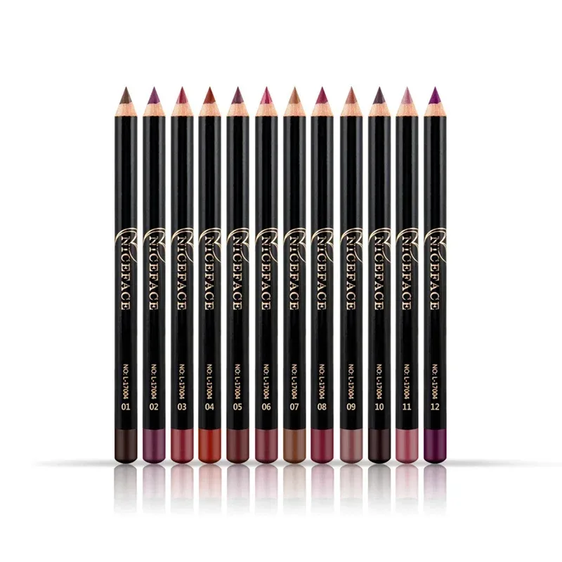 12 Colors Brand Lip Pencils Matte Lipliner Pencil Waterproof Makeup Lips 2020 Matte Lipstick Lip Liner Pen Smooth Nude Cosmetics — image 4
