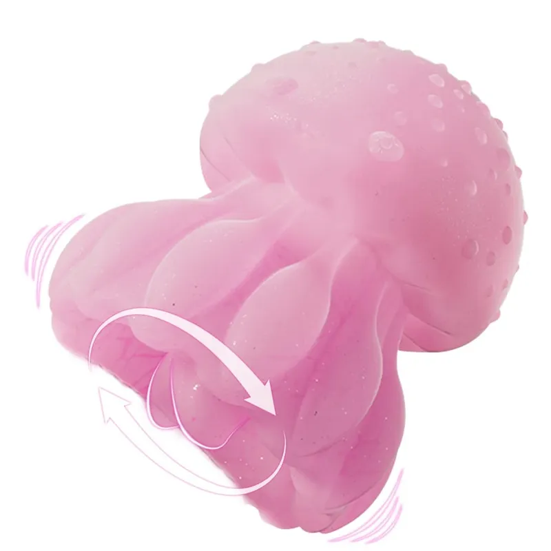Vibromasseur léchant la langue 10 modes de vibration LED couleur arc-en-ciel méduse vibrateur mamelon stimulateur clitoridien jouet sexuel pour adultes 18 — image 1