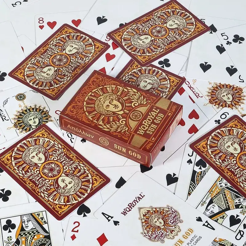 Creative Collection Playing Cards Vintage Classic Poker PVC Waterproof Deck of Cards for Parties Gatherings and Collections