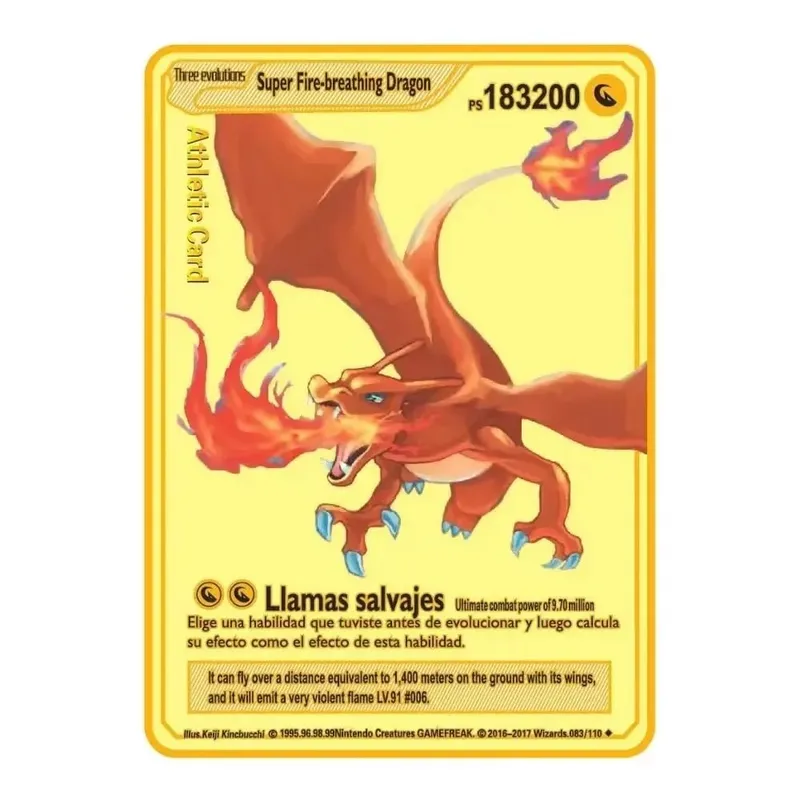 Van Gogh Museum Pokemon English Metal Card Anime Pikachu Charizard Mewtwo Shiny Letters Game Collection Card Kids Toy Gifts — image 33